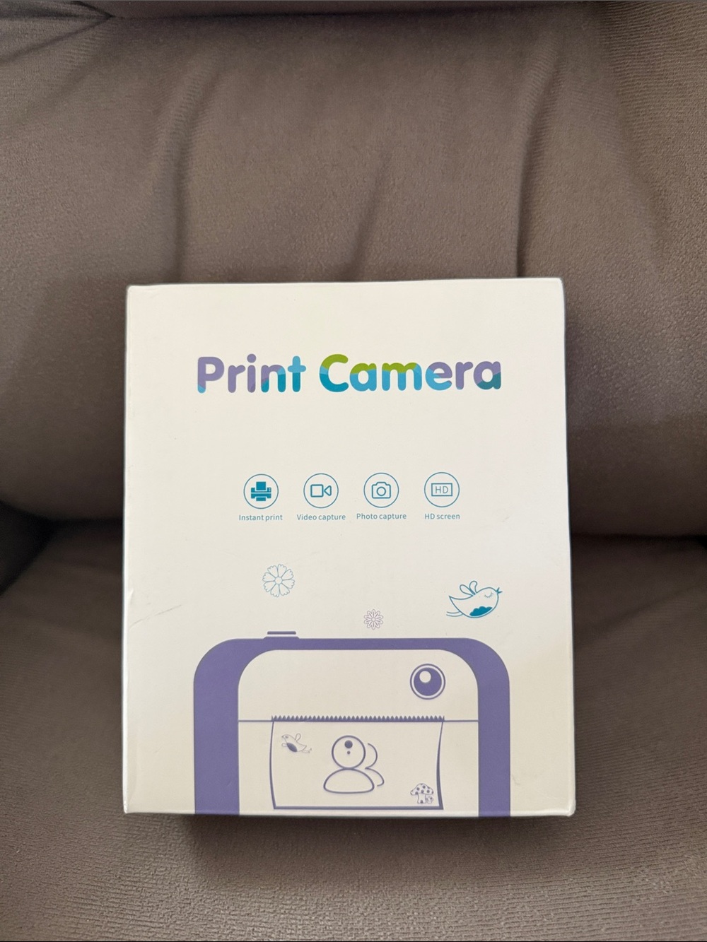 Print Camera Portable Instant Photo Printer - White & Purple
